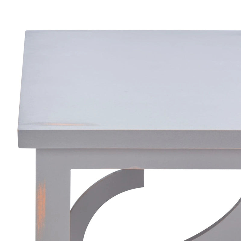 Table d'appoint Grayce Trellis Feuille d'Argent. - 19 L x 19 P x 23 H - 19Lx19Px23H