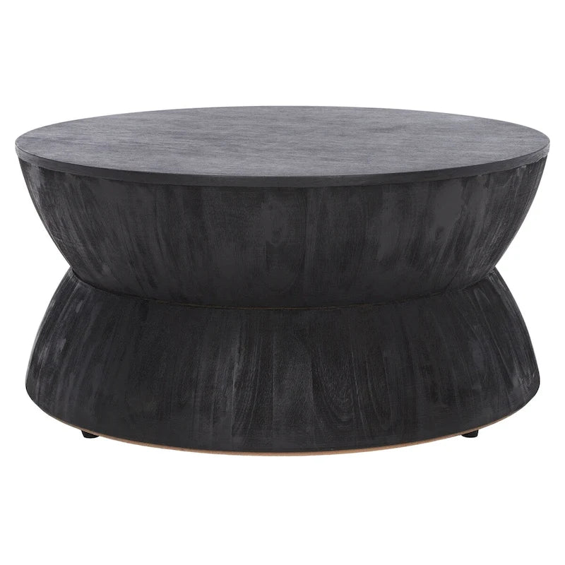 Table basse ronde moderne contemporaine Mattye. - 30 L x 30 P x 14 H - 30Lx30Px14H