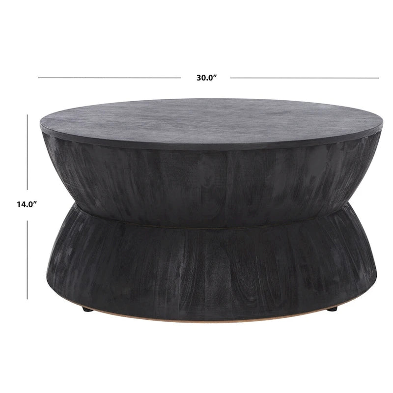 Table basse ronde moderne contemporaine Mattye. - 30 L x 30 P x 14 H - 30Lx30Px14H