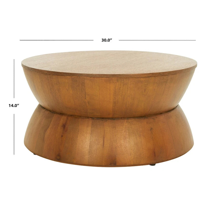 Table basse ronde moderne contemporaine Mattye. - 30 L x 30 P x 14 H - 30Lx30Px14H