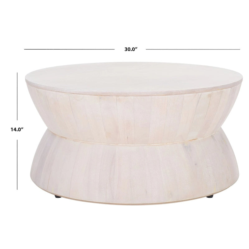Table basse ronde moderne contemporaine Mattye. - 30 L x 30 P x 14 H - 30Lx30Px14H