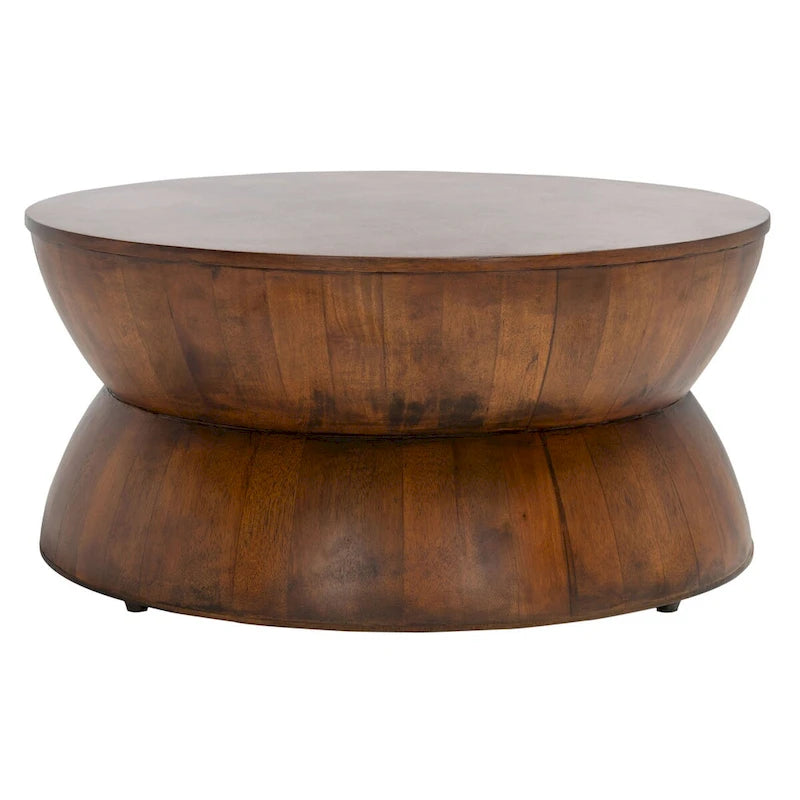 Table basse ronde moderne contemporaine Mattye. - 30 L x 30 P x 14 H - 30Lx30Px14H