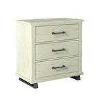 3-Drawer Nightstand with Elevated Metal Legs,  of 2