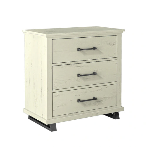 3-Drawer Nightstand with Elevated Metal Legs,  of 2