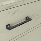 Table de chevet à 3 tiroirs avec pieds en métal surélevés, lot de 2