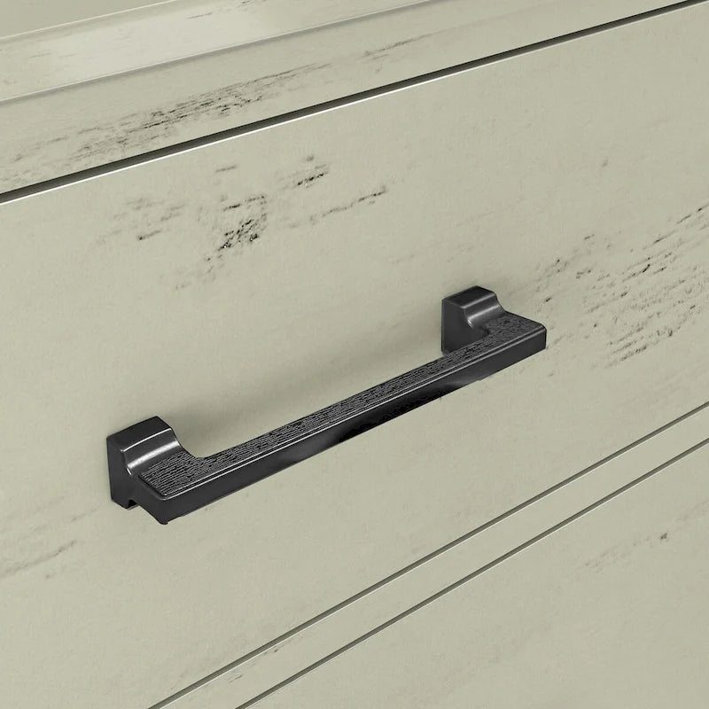 Table de chevet à 3 tiroirs avec pieds en métal surélevés, lot de 2