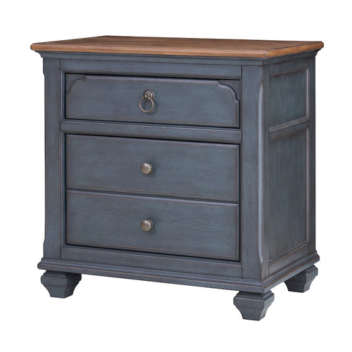  Americana Nightstand, No Assembly Required, Corduroy Blue Finish