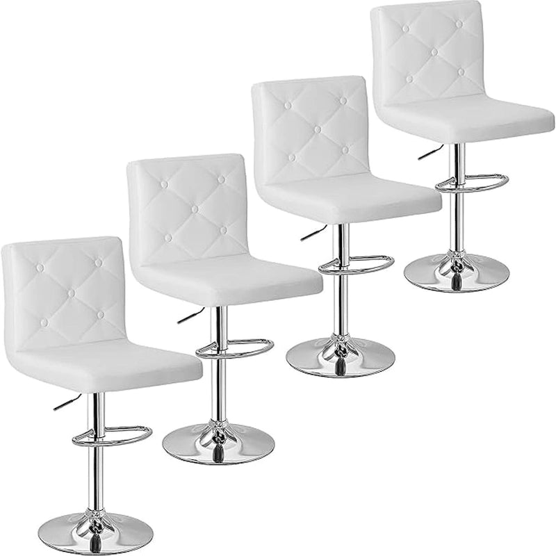 Javlergo Lot de 4 tabourets de bar réglables pivotants avec dossier
