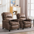 Pushback Club Recliner with Rivet Decoration  of 2