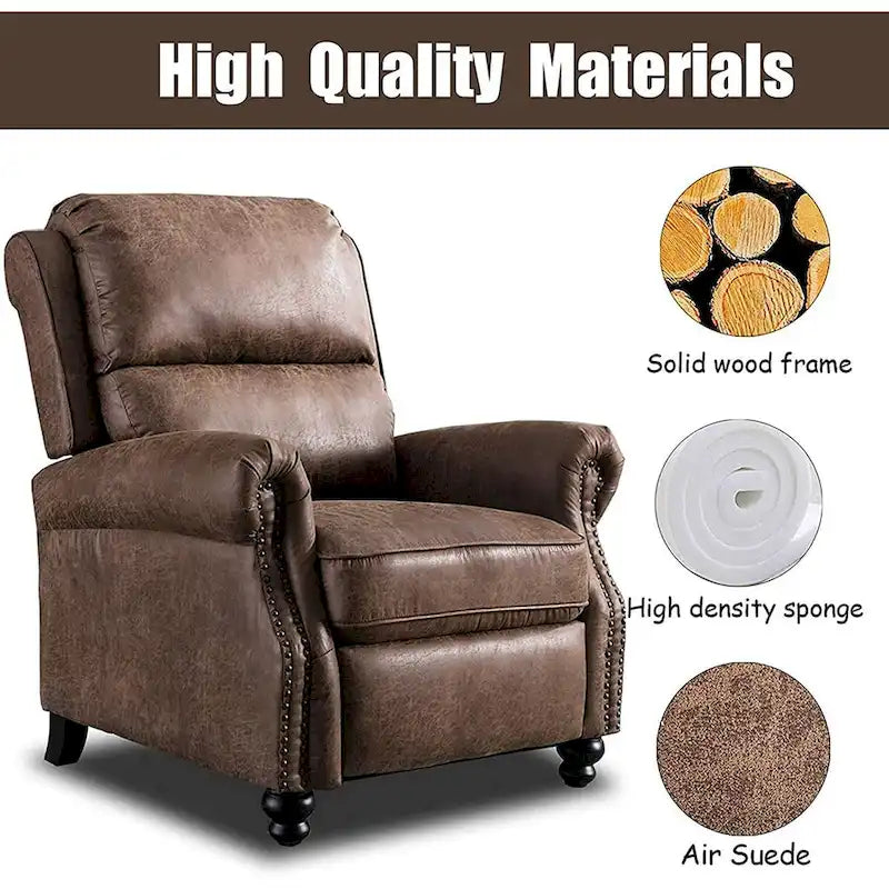 Fauteuil inclinable Pushback Club avec décoration rivetée, lot de 2