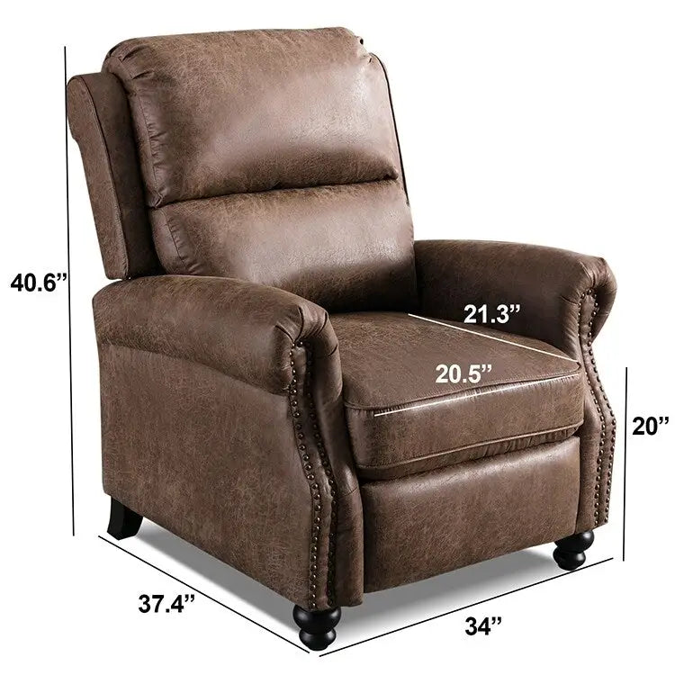 Fauteuil inclinable Pushback Club avec décoration rivetée, lot de 2