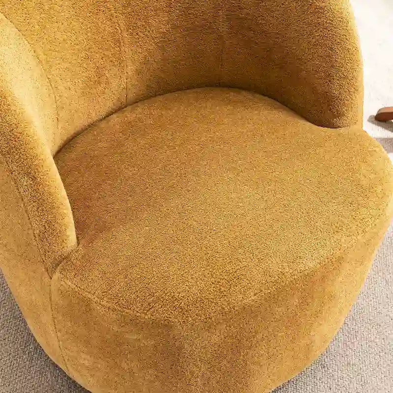 Fauteuil d'appoint moderne en tissu pivotant à 360 degrés