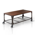 Table basse de 122 cm avec roulettes