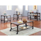 Table basse de 122 cm avec roulettes
