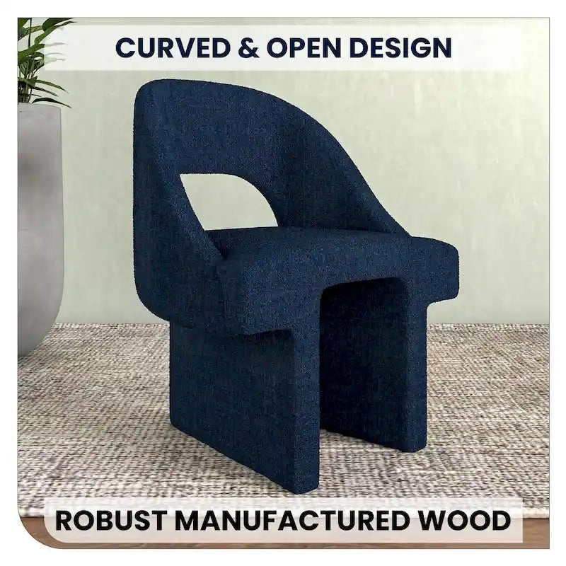 Fauteuil d'appoint rembourré élégant et moderne en tissu bouclette, avec cadre en bois MDF, pour bureau, salon et chambre