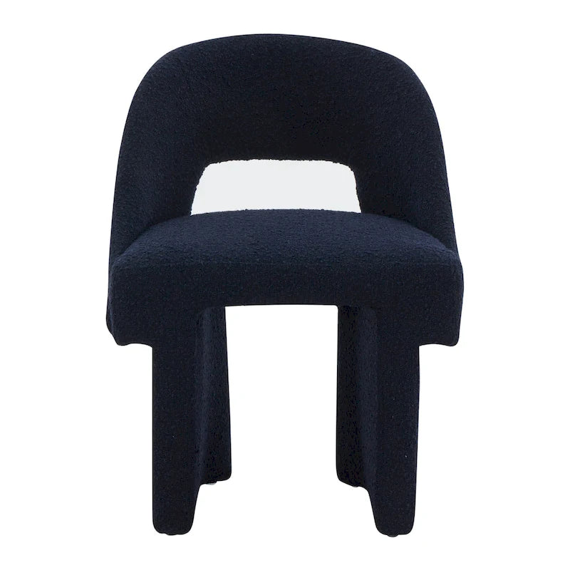 Fauteuil d'appoint rembourré élégant et moderne en tissu bouclette, avec cadre en bois MDF, pour bureau, salon et chambre