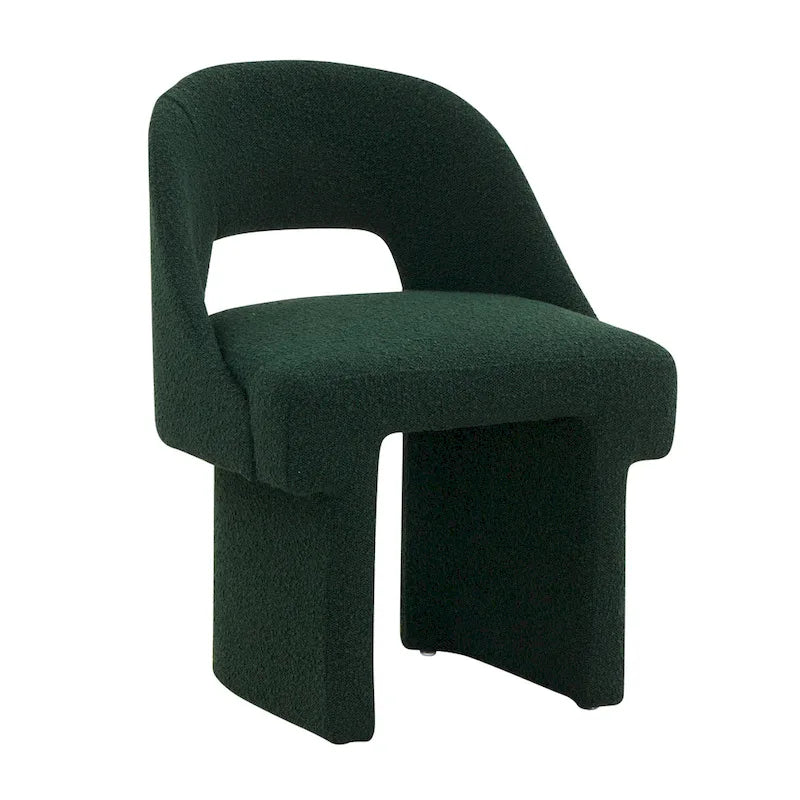 Fauteuil d'appoint rembourré élégant et moderne en tissu bouclette, avec cadre en bois MDF, pour bureau, salon et chambre