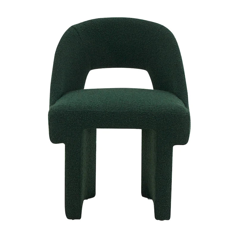 Fauteuil d'appoint rembourré élégant et moderne en tissu bouclette, avec cadre en bois MDF, pour bureau, salon et chambre