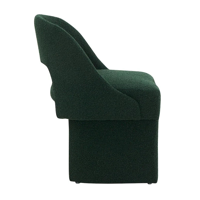 Fauteuil d'appoint rembourré élégant et moderne en tissu bouclette, avec cadre en bois MDF, pour bureau, salon et chambre