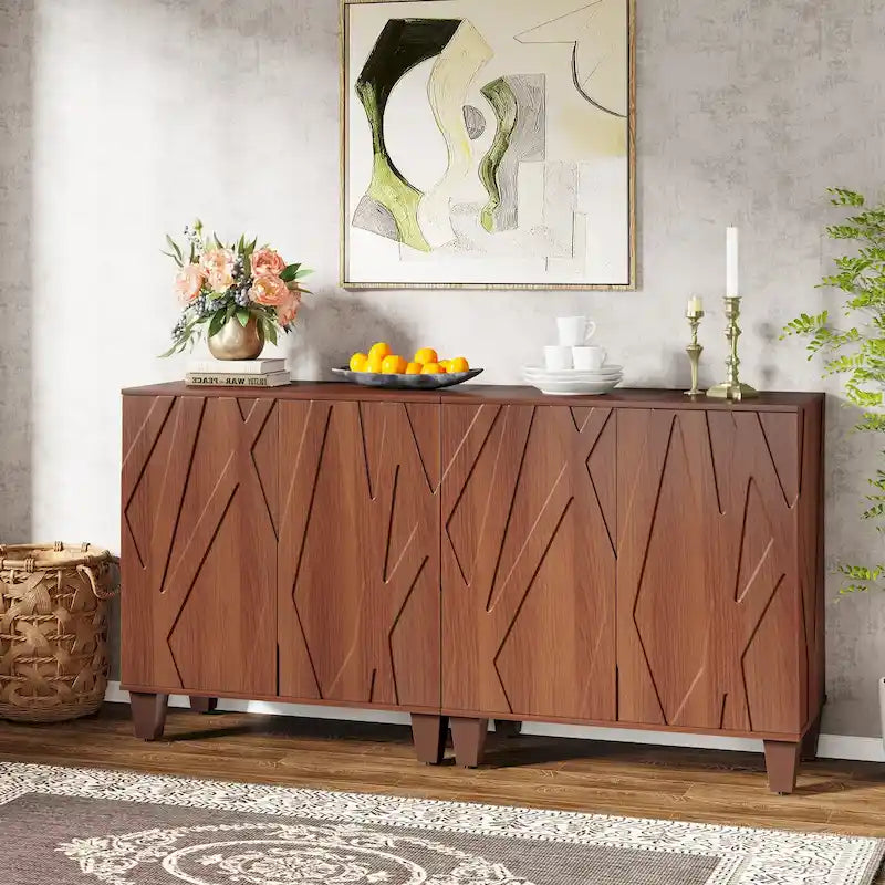 Buffet de cuisine/salle à manger de 140 cm avec étagères réglables