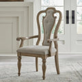 Fauteuil en tissu et bois patiné bis Splat Back Magnolia Manor (lot de 2)