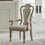 Fauteuil en tissu et bois patiné bis Splat Back Magnolia Manor (lot de 2)