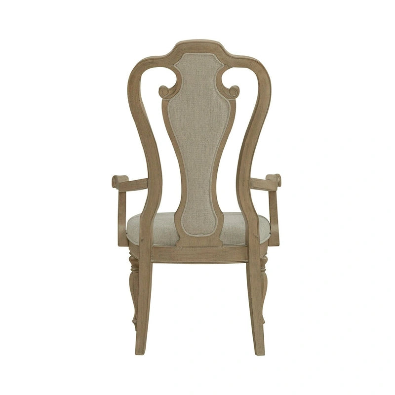 Fauteuil en tissu et bois patiné bis Splat Back Magnolia Manor (lot de 2)