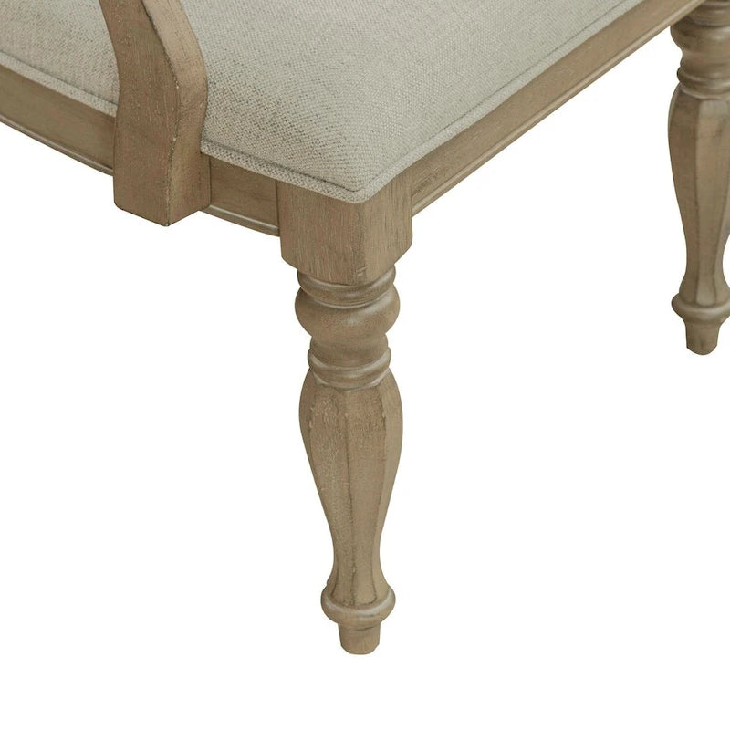 Fauteuil en tissu et bois patiné bis Splat Back Magnolia Manor (lot de 2)