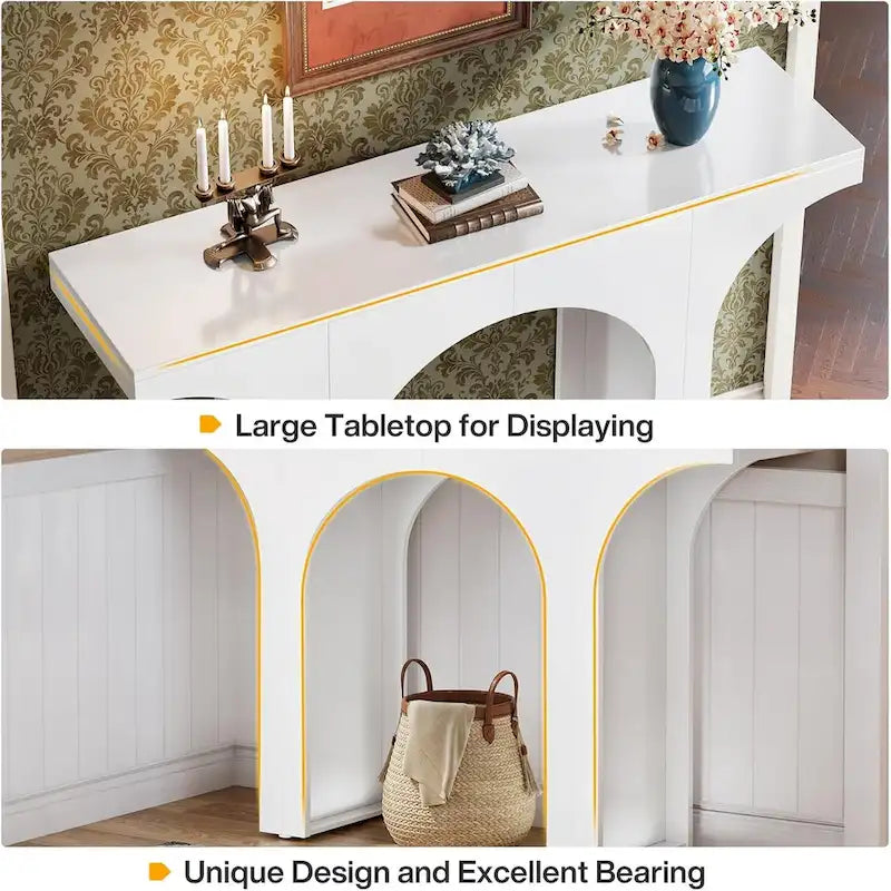 Console pour entrée, Table d'appoint moderne pour couloir ou derrière un canapé
