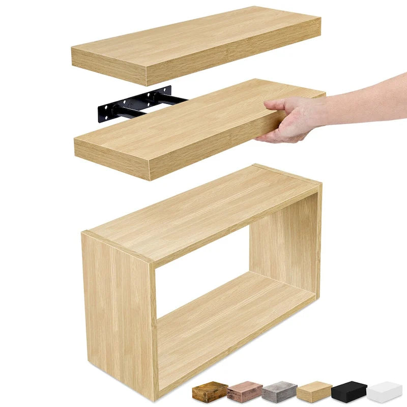 Étagères murales flottantes (lot de 3) - 40,6 cm L x 14 cm l x 19,7 cm H