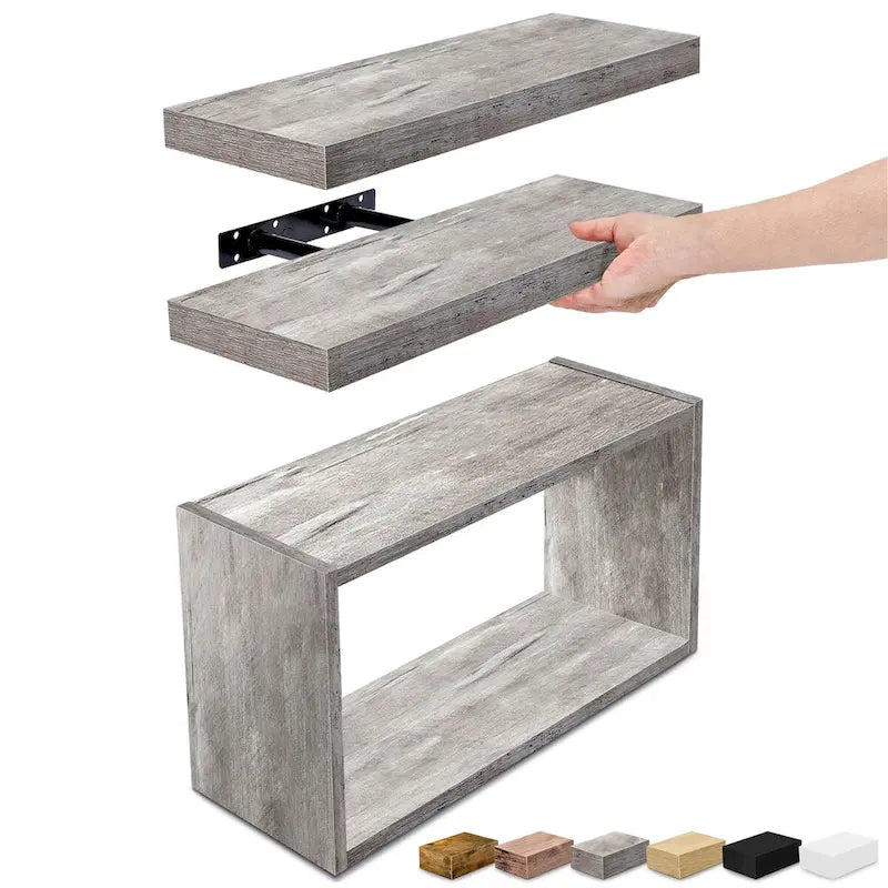 Étagères murales flottantes (lot de 3) - 40,6 cm L x 14 cm l x 19,7 cm H